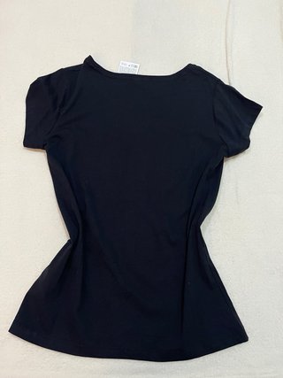 Camiseta megra blanca Manga Corta Pepco Mujer M