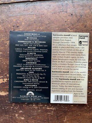 CD Harmonia Mundi USA - New Release Sampler