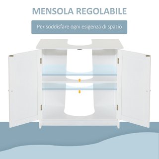 Mobile Sottolavabo per Bagno con Ripiano Regolabil