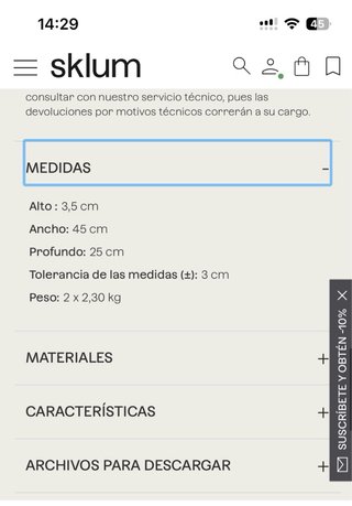 Estantería flotante Agathe Sklum Madera