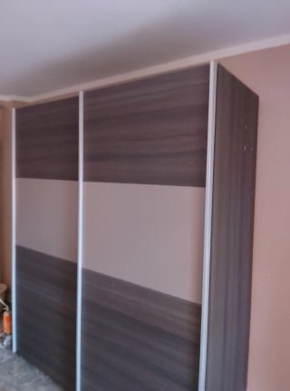Armario puertas correderas Marrón y Beige