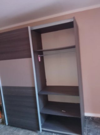 Armario puertas correderas Marrón y Beige