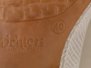 Bailarinas blancas plateadas T40 zapatos planos