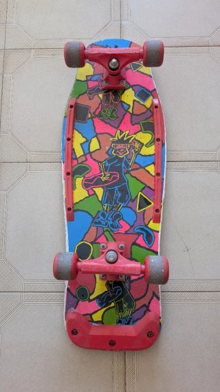 Skate Vintage Old School Gráfico Colorido