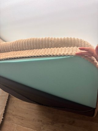 Cama perro grande anatómica beige