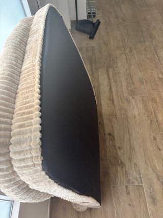 Cama perro grande anatómica beige