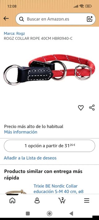 Collar perro, 40 cm, nuevo