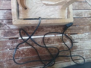 Fonte de água decorativa interior casca