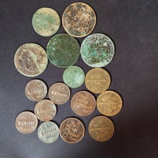 Lote de 16 monedas antiguas Italiana