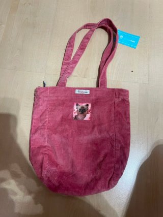 Borsa velluto rosa Rachael Hale con gattino