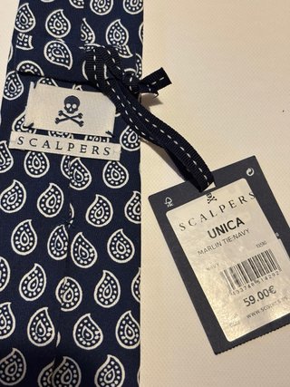 Corbata Scalpers Azul Marino Nueva