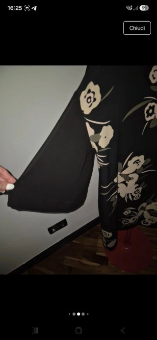 Vestito Coconuda donna nero fantasia floreale