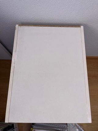 Cajonera blanca con balda de madera