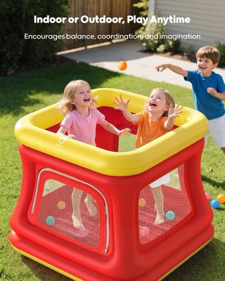 NUEVO! 3 en 1: Pozo y cama elástica para niños