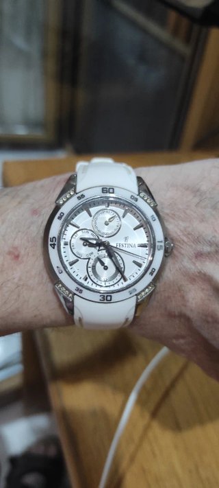 Reloj Festina Multifunción Cerámica Blanco