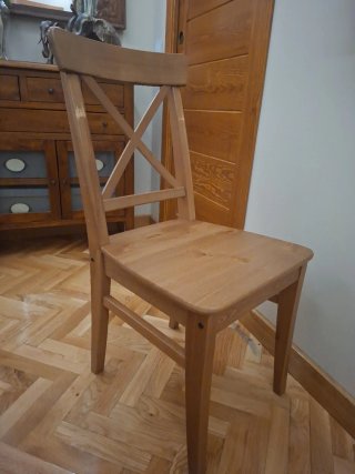 Lote 6 Sillas Comedor Madera modelo ROSENTORP IKEA