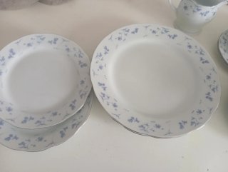 Vajilla porcelana azul y blanca