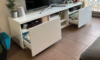 Mueble TV IKEA BYÅS Blanco Brillo