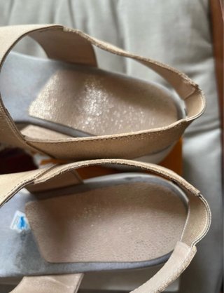 Sandalias Hispanitas Talla 40 Piel Beige/Plata