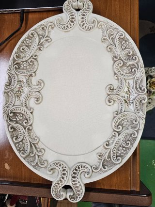 Sopera porcelana Italia flores pintadas a mano