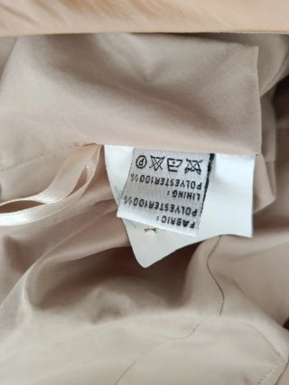 Abito lungo beige/oro