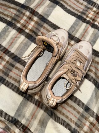 Zapatillas Buffalo Mujer Talla 37 Beige/Blanco