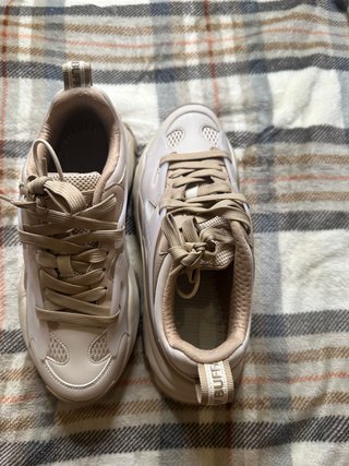 Zapatillas Buffalo Mujer Talla 37 Beige/Blanco