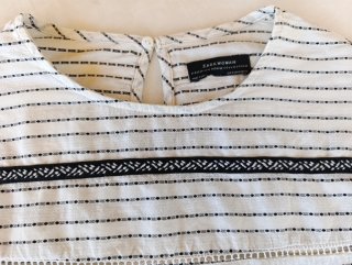 Blusa Zara Rayas Negras y Blancas