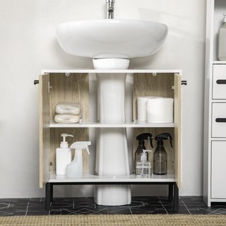 Mobile Bagno Sotto Lavabo a 2 Ante con Ripiano Int