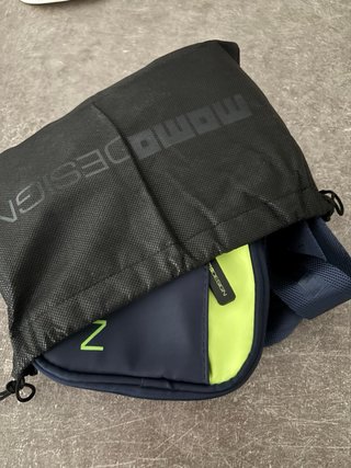 Borsa tracolla uomo Momo Design blu e verde