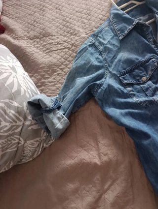 Camisa tejana casual azul