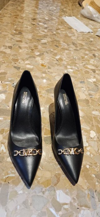 Zapatos Michael Kors Tacón Negro Dorado