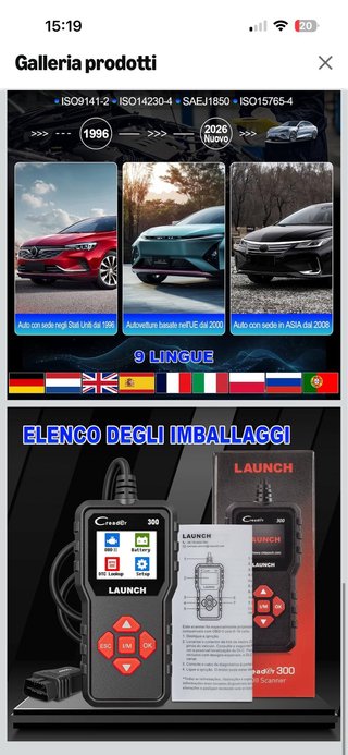 Scanner Diagnostica Auto LAUNCH Creader 300