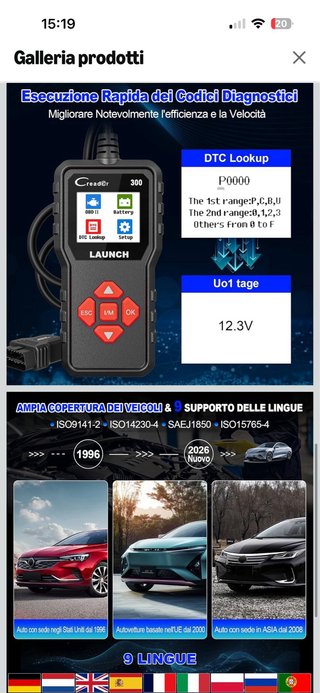 Scanner Diagnostica Auto LAUNCH Creader 300