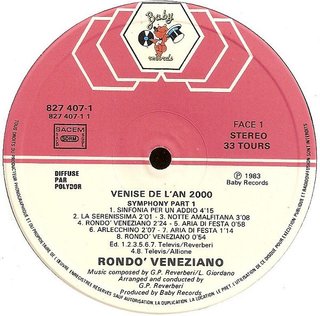 Rondo' Veneziano Venise De L'An 2000 LP 12