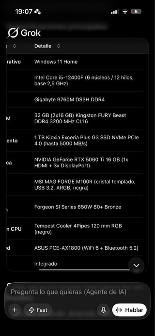 PC Gaming MSI i5-12400F 32GB RTX 5060 Ti