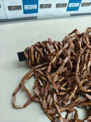 Cortina di perle di legno marrone 90x195 cm fatta a mano 52 fili