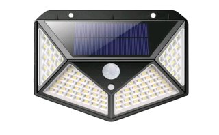6 Faretti Solare 100 Led Esterno Sensore Movimento