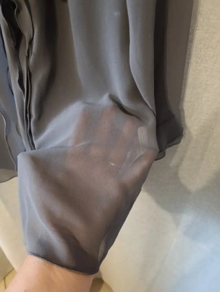 Camicia Benetton grigia volant XS