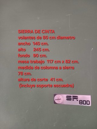 Sierra de cinta industrial verde