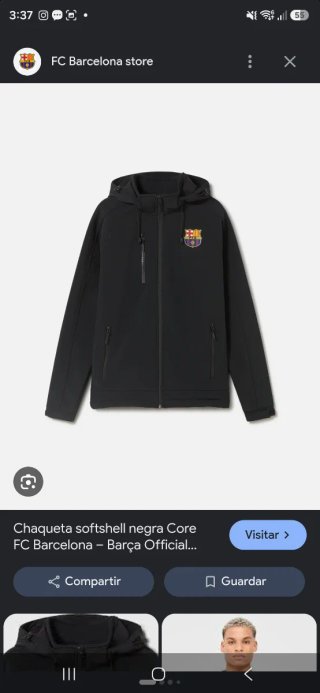 Chaqueta FC Barcelona Negra
