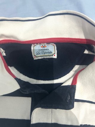 Polo La Española Rayas Azul/Blanco