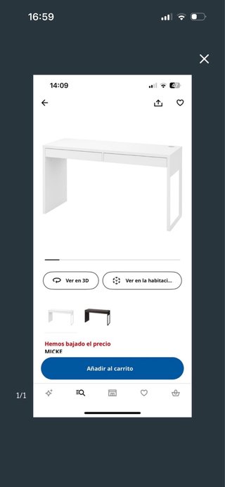 Escritorio IKEA MICKE Blanco