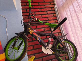 Bicicleta infantil 14 negro/verde