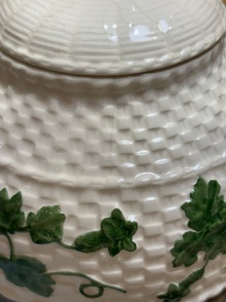 Tetera Vintage Bordallo Pinheiro Cesta Verde