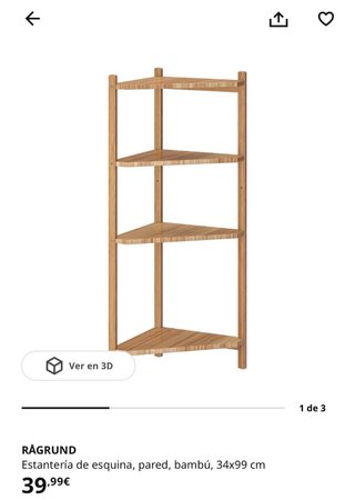 Estantería RÅGRUND bambú Ikea