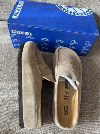 Birkenstock Naples wrapped mocassini scamosciati38