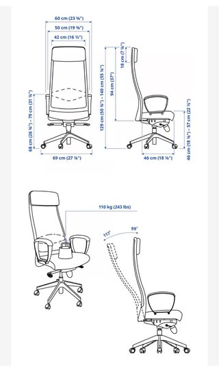 Sedia da ufficio ergonomica IKEA Markus