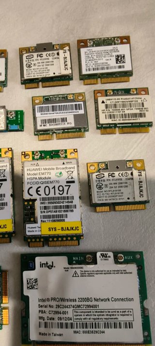 Lotto 13 schede wireless WiFi interne per notebook
