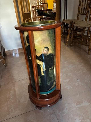Paragüero de madera y metal con pintura